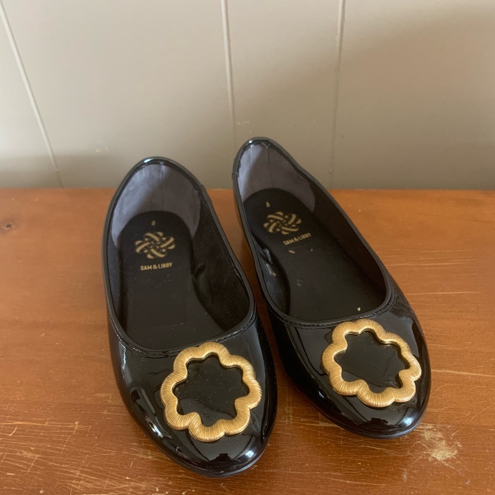Sam And Libby Coco Patent Leather Ballet Flat Shoes. Size 8 - Picture 2 of 4